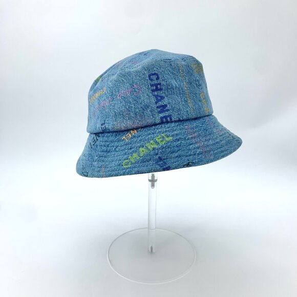 Chanel Blue Cotton Bucket Hat - Picture 1 of 8